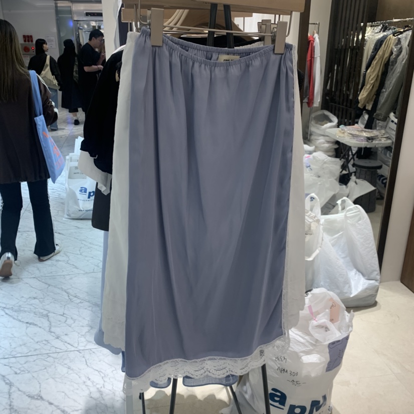 RAWROW東大門實拍韓國女士新款休閑熱賣半身裙中短裙緞面RAWROW半身裙/中短裙圖色2