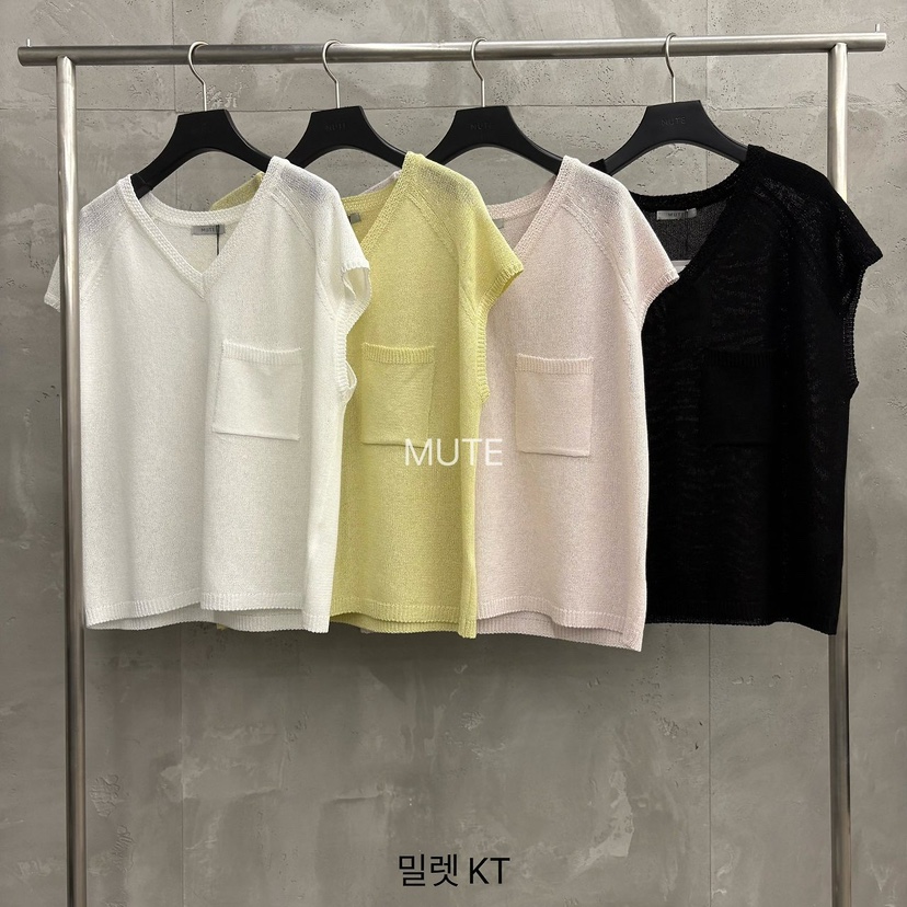 MUTE-P韓國東大門直郵女裝新品休閑時尚熱賣推薦26夏季針織衫MUTE針織衫