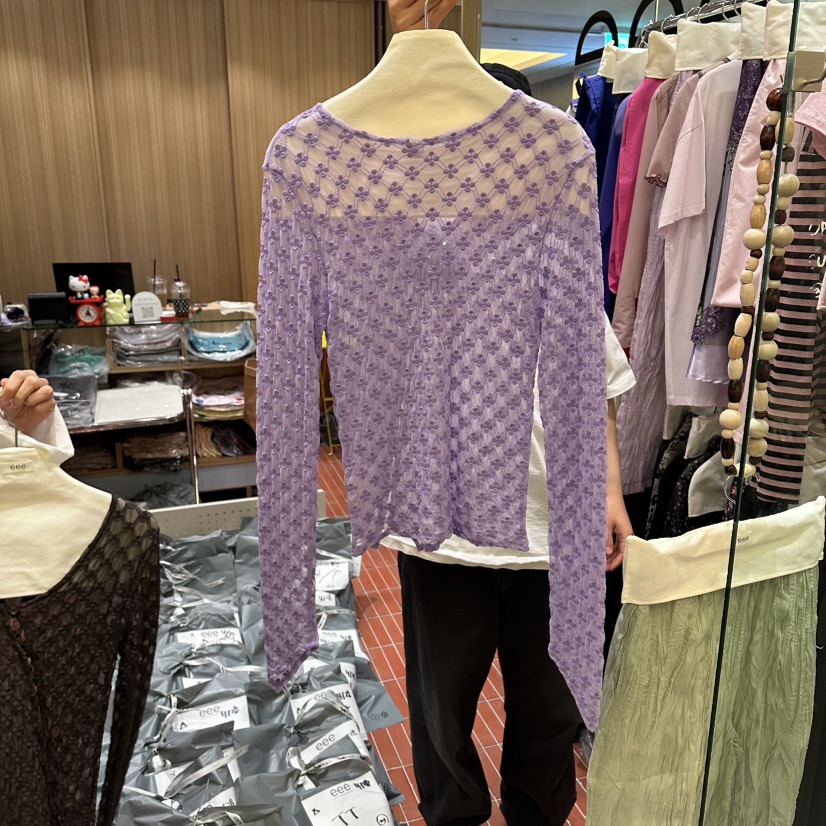 EEE韓國東大門代購女士新品休閑推薦時尚熱賣26春夏長袖T恤EEE長袖T恤