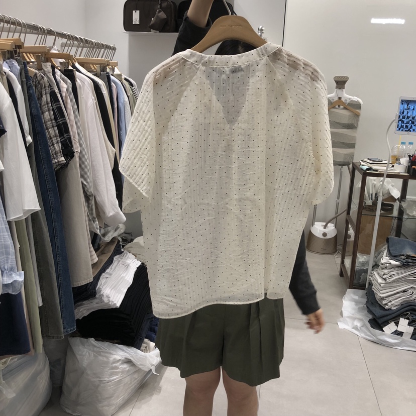 ANN MARGRET韓國直郵女士新款休閑襯衫蕾絲衫GRETA.Y襯衫/蕾絲衫