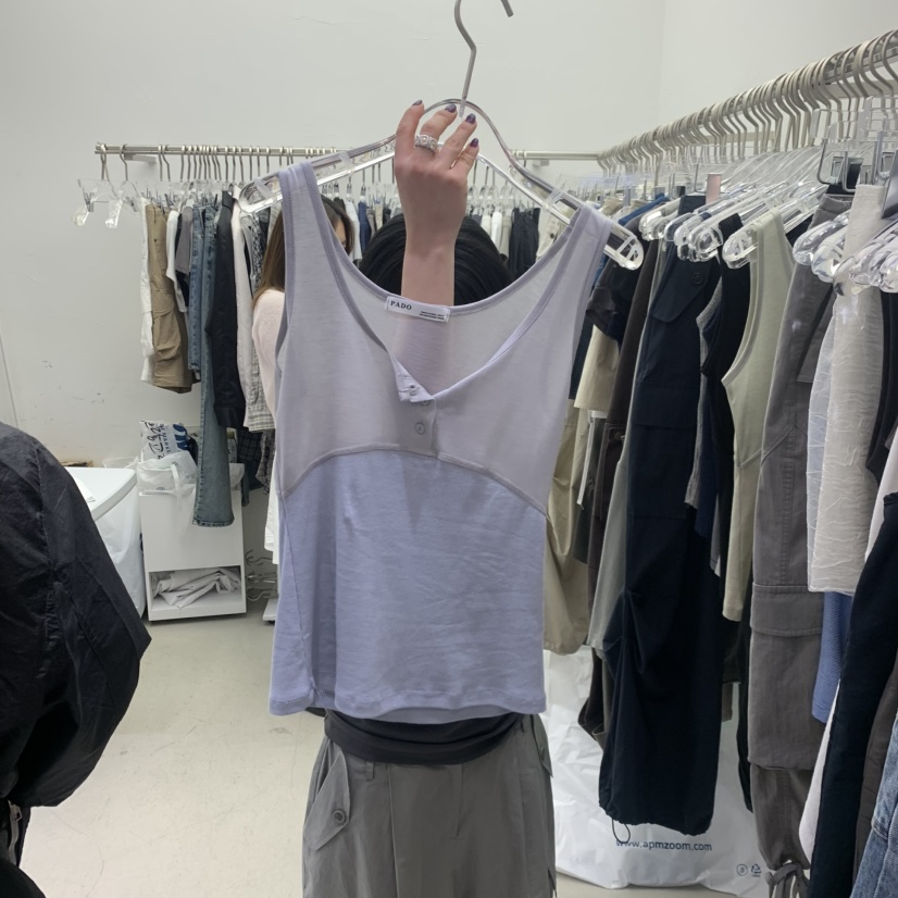 PADO東大門實拍韓國女士新款職業時尚休閑人氣推薦吊帶背心PADO吊帶/背心圖色1