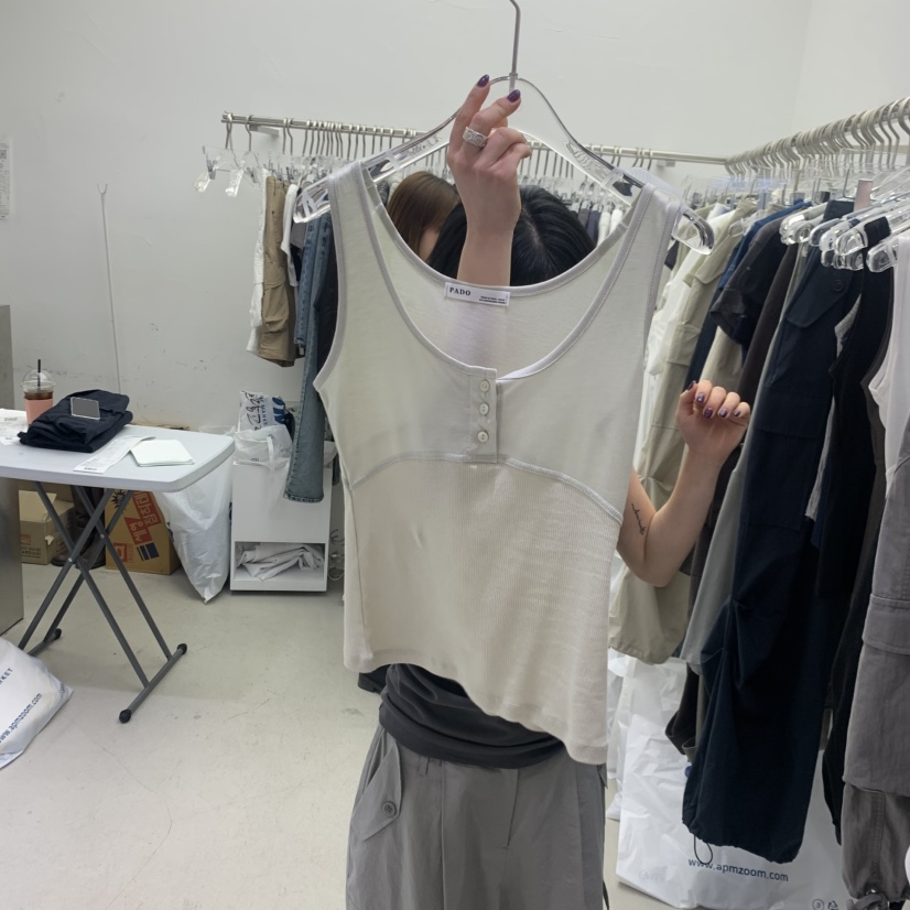 PADO東大門實拍韓國女士新款職業時尚休閑人氣推薦吊帶背心PADO吊帶/背心圖色2