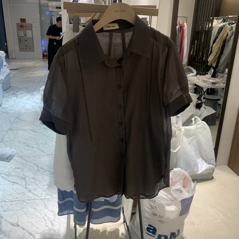 RAWROW韓國直郵女裝新款熱賣26夏季職業26春夏襯衫蕾絲衫RAWROW襯衫/蕾絲衫圖色2