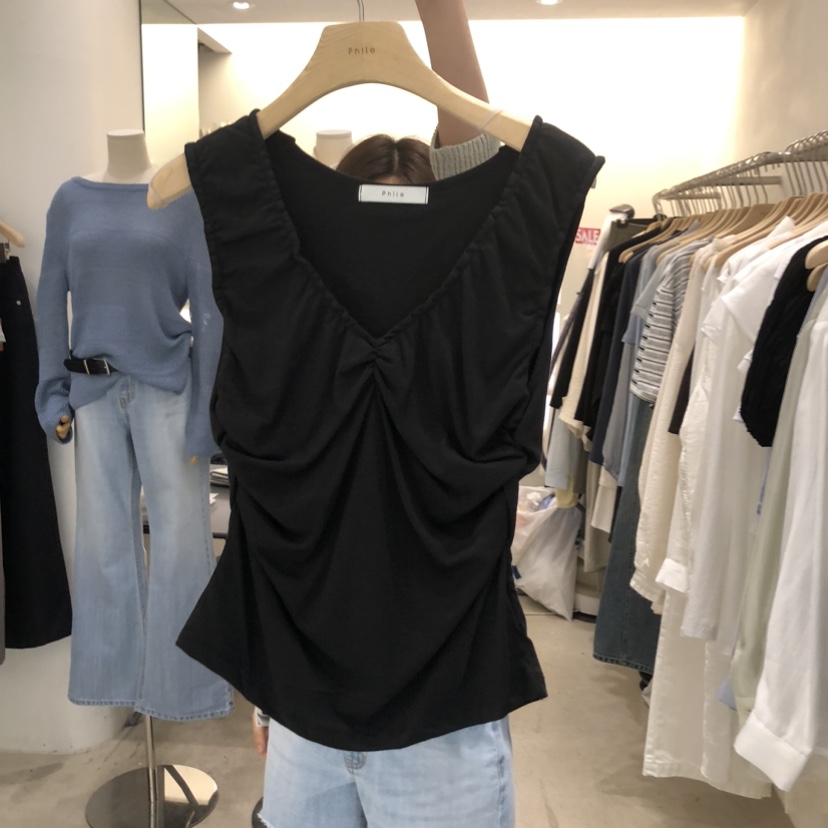 PHILO韓國直郵實拍女士新款26夏季熱賣職業推薦時尚吊帶背心PHILO吊帶/背心圖色3