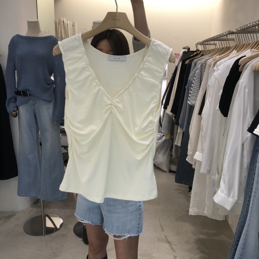 PHILO韓國直郵實拍女士新款26夏季熱賣職業推薦時尚吊帶背心PHILO吊帶/背心圖色4