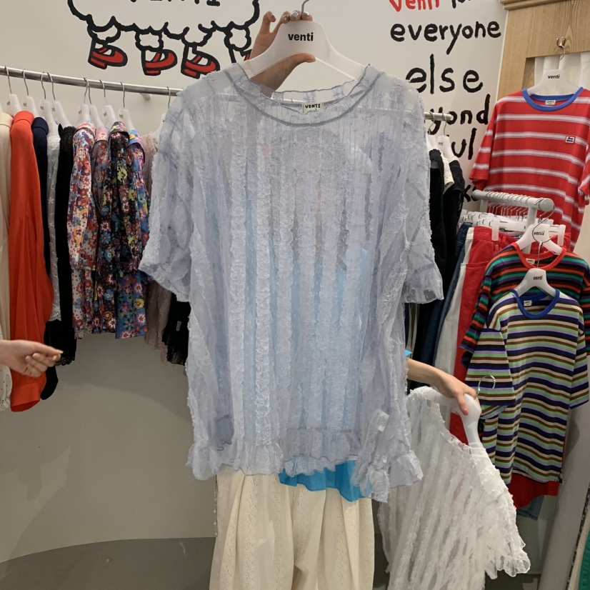VENTI韓國代購女裝新品職業人氣26夏季時尚休閑推薦熱賣T恤VENTIT恤圖色2