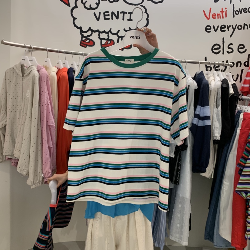 VENTI韓國直郵實拍女士新款職業時尚休閑熱賣26春夏推薦T恤VENTIT恤圖色1