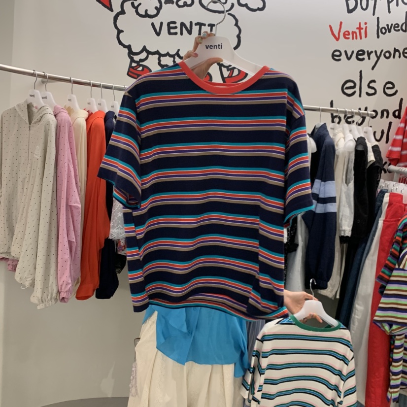 VENTI韓國直郵實拍女士新款職業時尚休閑熱賣26春夏推薦T恤VENTIT恤圖色2