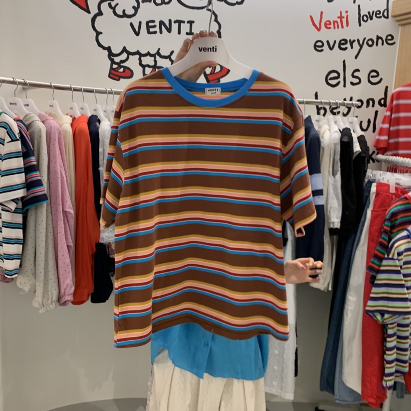 VENTI韓國直郵實拍女士新款職業時尚休閑熱賣26春夏推薦T恤VENTIT恤圖色3