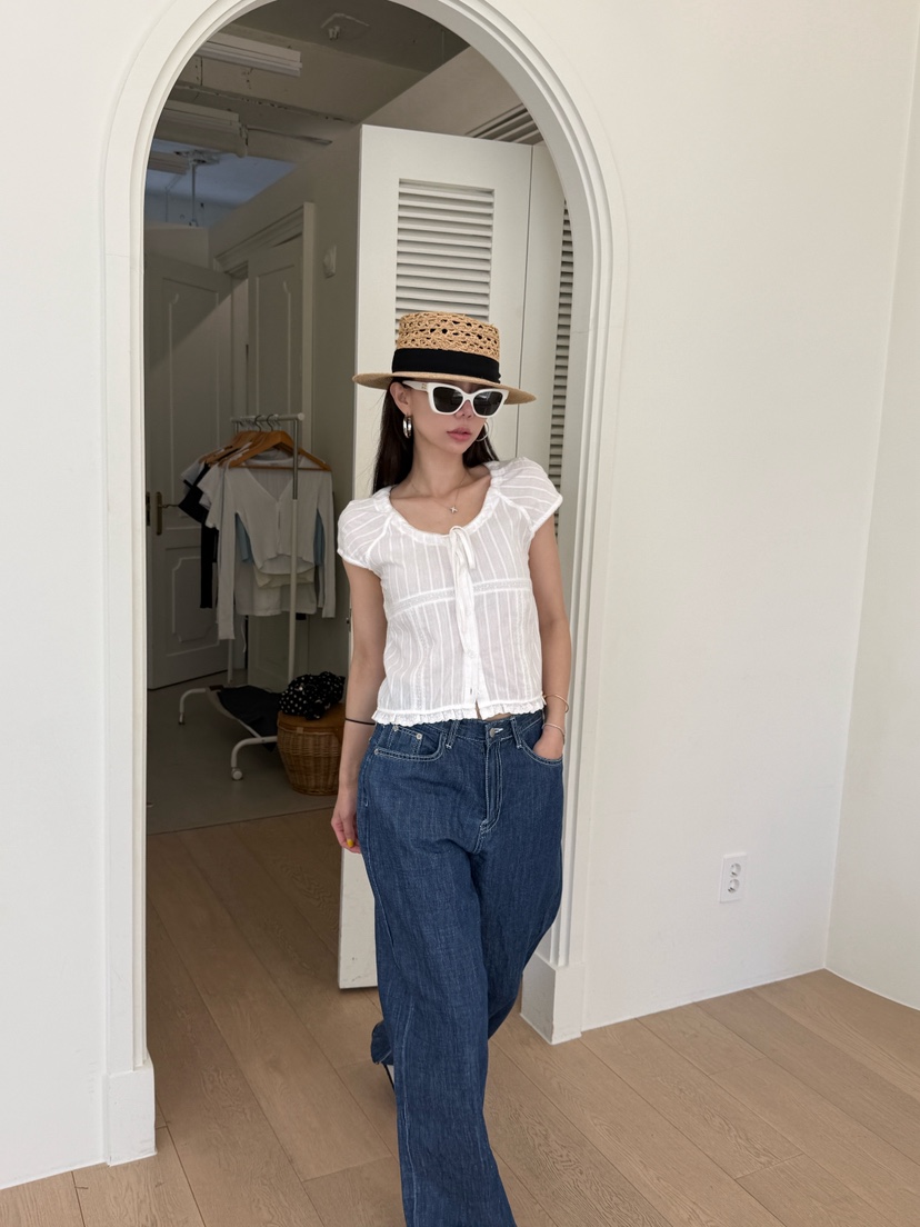 LUMIPLE韓國東大門代購女裝新款時尚26夏季襯衫蕾絲衫蕾絲LUMIPLE襯衫/蕾絲衫