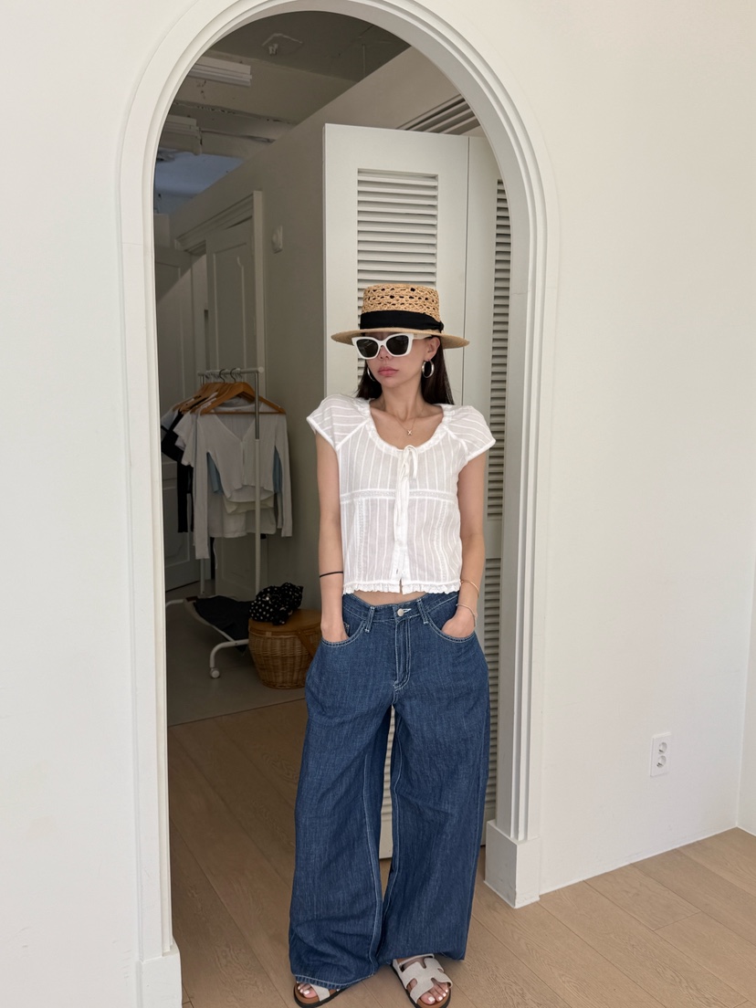 LUMIPLE韓國東大門代購女裝新款時尚26夏季襯衫蕾絲衫蕾絲LUMIPLE襯衫/蕾絲衫