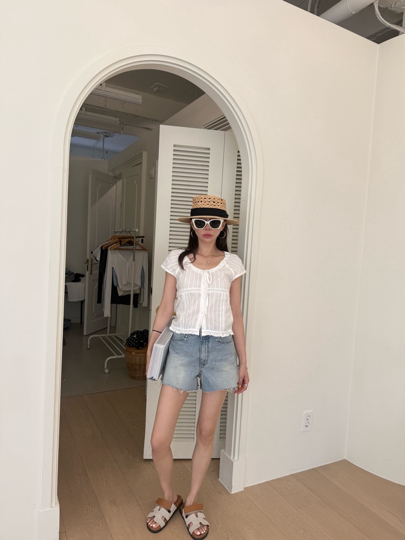 LUMIPLE韓國東大門代購女裝新款時尚26夏季襯衫蕾絲衫蕾絲LUMIPLE襯衫/蕾絲衫