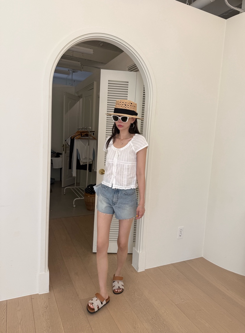 LUMIPLE韓國東大門代購女裝新款時尚26夏季襯衫蕾絲衫蕾絲LUMIPLE襯衫/蕾絲衫