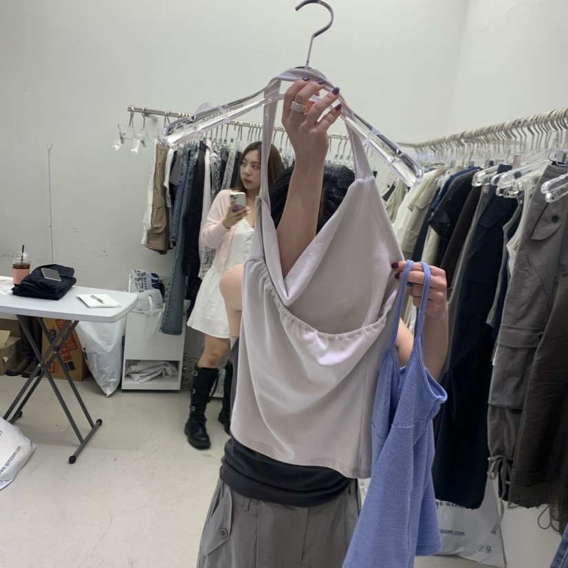 PADO韓國代購女士新款休閑時尚26夏季熱賣職業吊帶背心紐扣PADO吊帶/背心