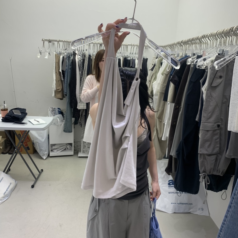 PADO韓國代購女士新款休閑時尚26夏季熱賣職業吊帶背心紐扣PADO吊帶/背心圖色2