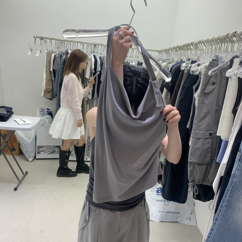 PADO韓國代購女士新款休閑時尚26夏季熱賣職業吊帶背心紐扣PADO吊帶/背心圖色3