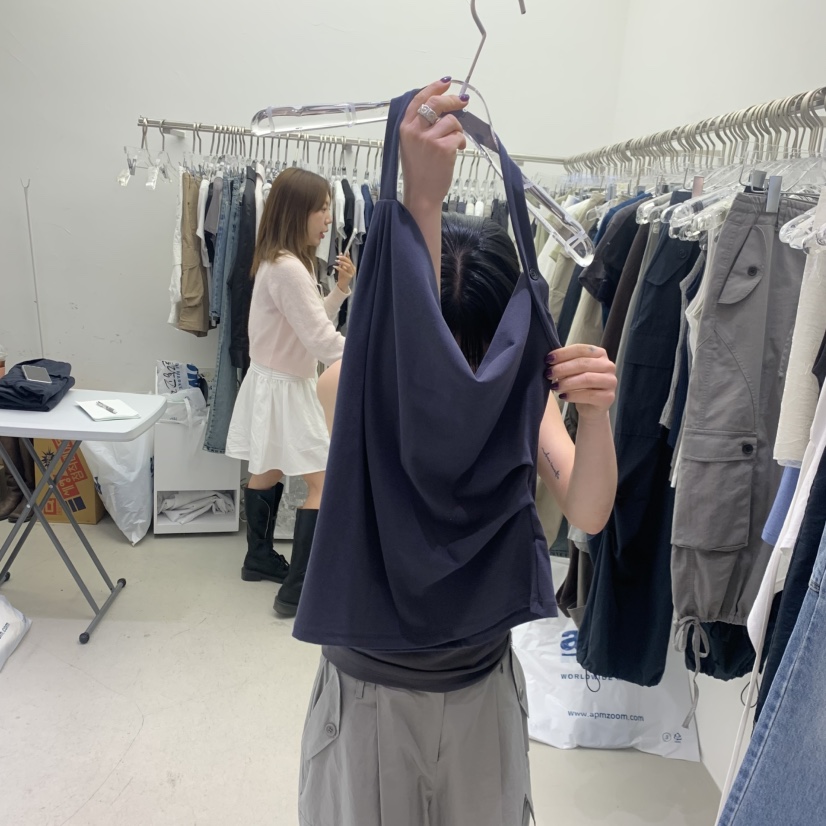 PADO韓國代購女士新款休閑時尚26夏季熱賣職業吊帶背心紐扣PADO吊帶/背心圖色4