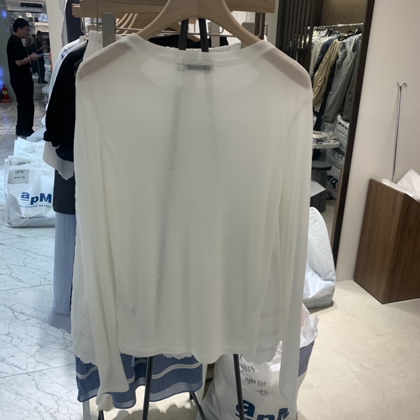 RAWROW東大門實拍韓國女士新品休閑時尚職業推薦長袖T恤透明RAWROW長袖T恤