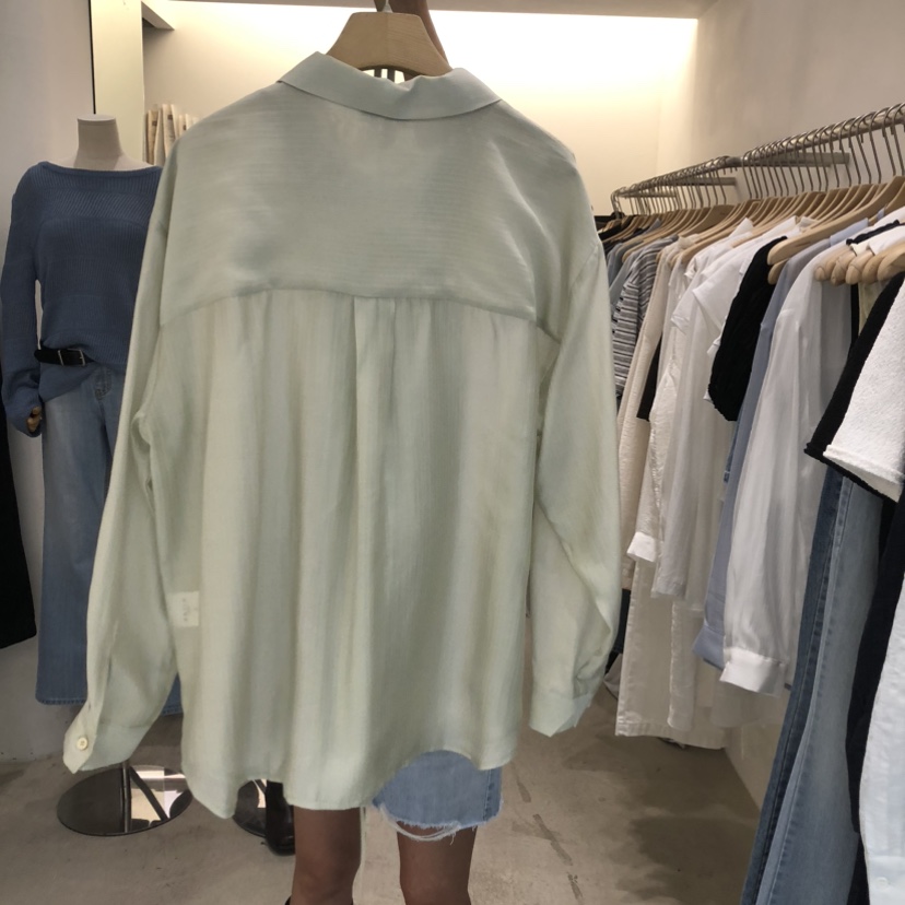 PHILO韓國直郵女士新品推薦時尚休閑熱賣襯衫蕾絲衫含腰繩PHILO襯衫/蕾絲衫