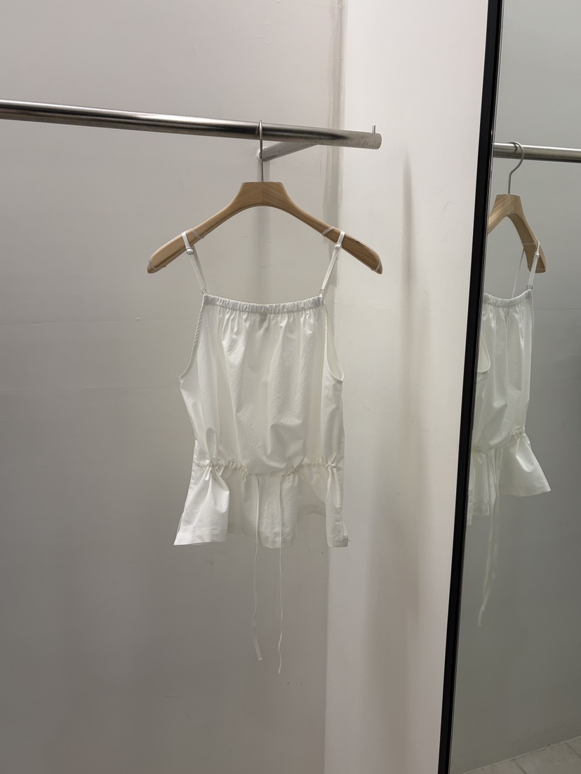 REGULARLY/PLACOR韓國東大門直郵女裝新款推薦吊帶背心棉質褶皺REGULARLY/PLACOR吊帶/背心