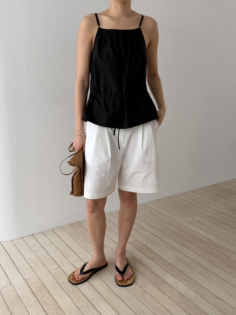 REGULARLY/PLACOR韓國東大門直郵女裝新款推薦吊帶背心棉質褶皺REGULARLY/PLACOR吊帶/背心