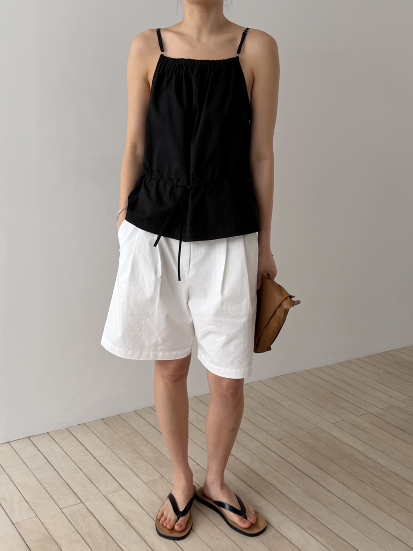 REGULARLY/PLACOR韓國東大門直郵女裝新款推薦吊帶背心棉質褶皺REGULARLY/PLACOR吊帶/背心