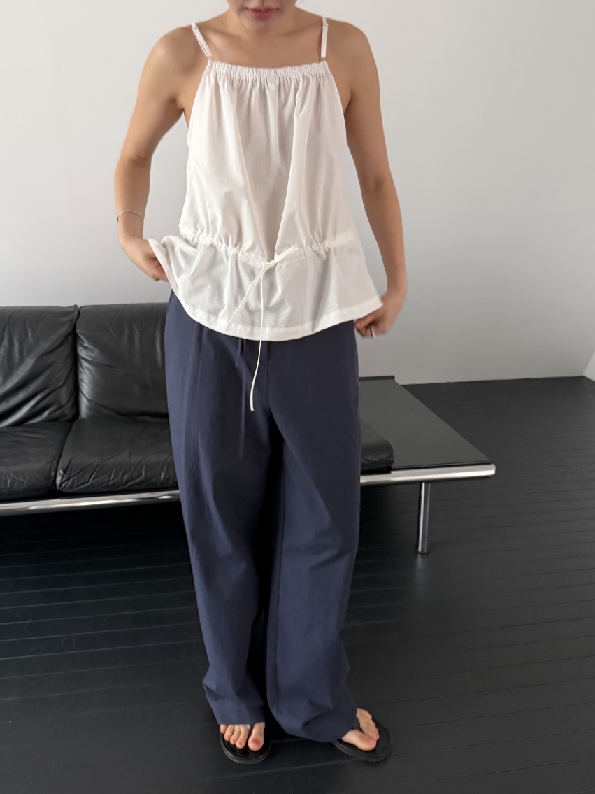 REGULARLY/PLACOR韓國東大門直郵女裝新款推薦吊帶背心棉質褶皺REGULARLY/PLACOR吊帶/背心