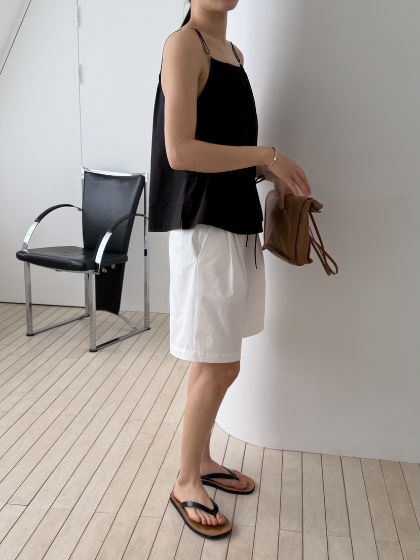 REGULARLY/PLACOR韓國東大門直郵女裝新款推薦吊帶背心棉質褶皺REGULARLY/PLACOR吊帶/背心