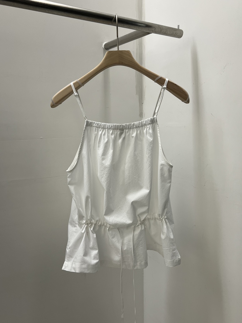 REGULARLY/PLACOR韓國東大門直郵女裝新款推薦吊帶背心棉質褶皺REGULARLY/PLACOR吊帶/背心圖色1