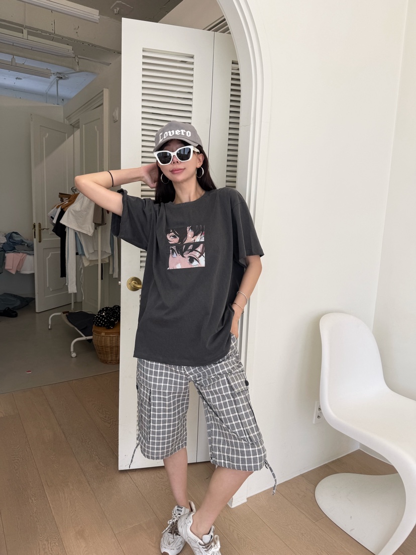 LUMIPLE東大門實拍韓國女裝新款職業26夏季人氣時尚短褲格紋LUMIPLE短褲