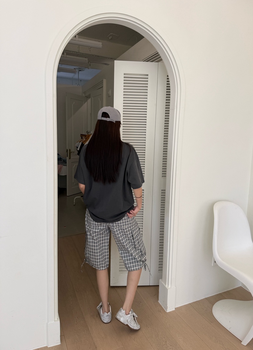 LUMIPLE東大門實拍韓國女裝新款職業26夏季人氣時尚短褲格紋LUMIPLE短褲