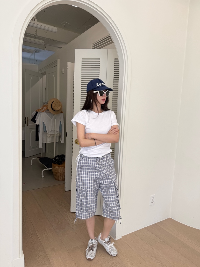 LUMIPLE東大門實拍韓國女裝新款職業26夏季人氣時尚短褲格紋LUMIPLE短褲圖色1