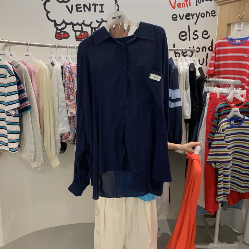 VENTI韓國東大門代購女裝新款職業26春夏26夏季襯衫蕾絲衫柔軟VENTI襯衫/蕾絲衫圖色3