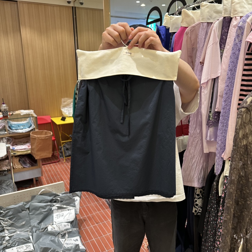 EEE東大門實拍韓國女裝新款休閑熱賣時尚職業26春夏短裙蕾絲棉EEE短裙圖色2