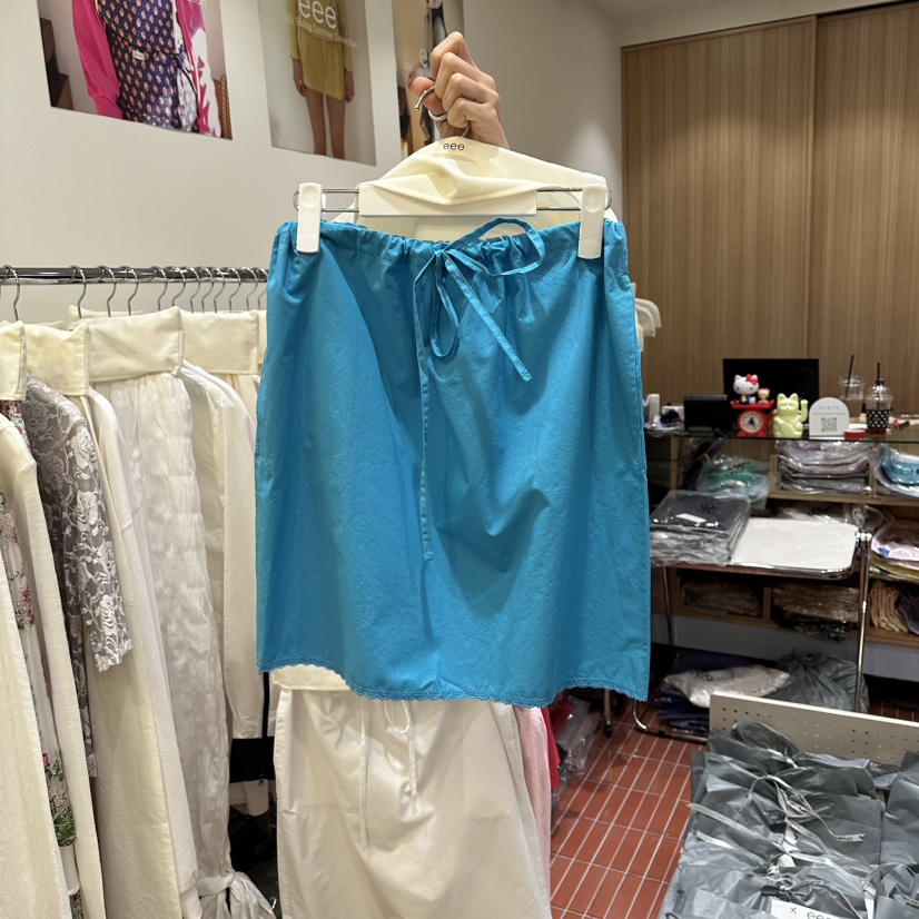 EEE東大門實拍韓國女裝新款休閑熱賣時尚職業26春夏短裙蕾絲棉EEE短裙圖色3