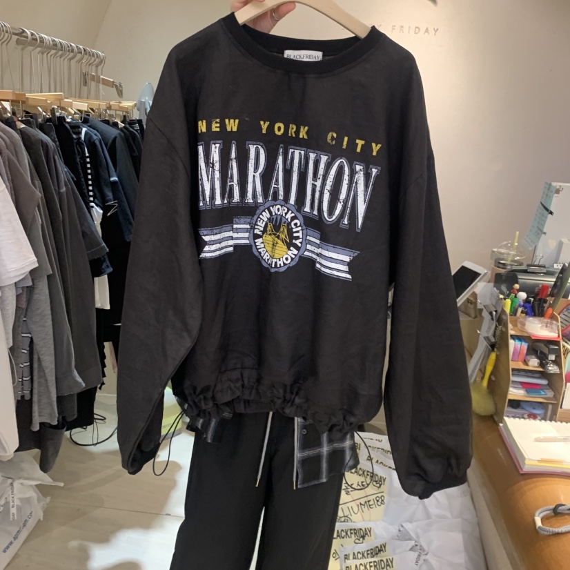 BLACKFRIDAY韓國東大門代購女裝新款職業休閑推薦長袖T恤BLACK FRIDAY長袖T恤圖色2