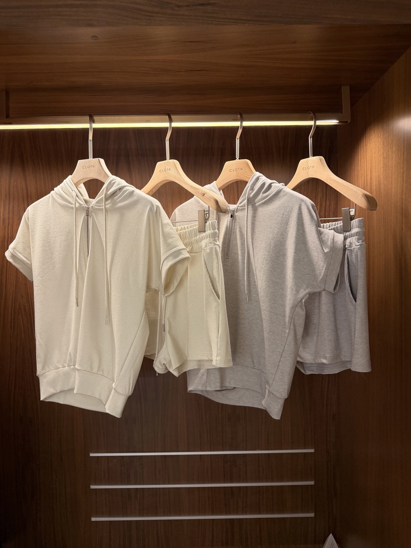 CLOTH東大門實拍韓國女裝新款熱賣26春夏26夏季時尚套裝連帽CLOTH套裝