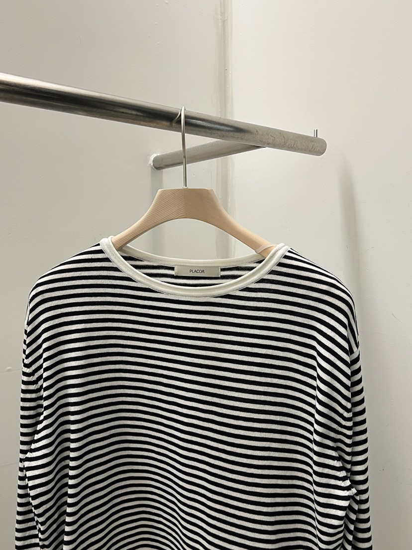 REGULARLY/PLACOR韓國東大門代購女士新款推薦長袖T恤條紋REGULARLY/PLACOR長袖T恤