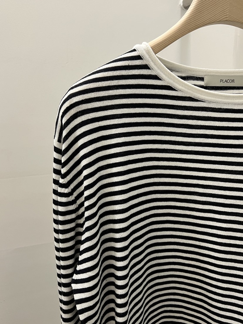 REGULARLY/PLACOR韓國東大門代購女士新款推薦長袖T恤條紋REGULARLY/PLACOR長袖T恤