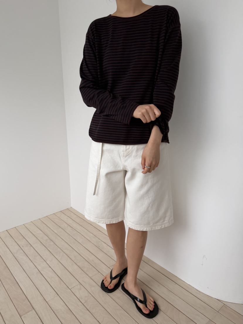 REGULARLY/PLACOR韓國東大門代購女士新款推薦長袖T恤條紋REGULARLY/PLACOR長袖T恤