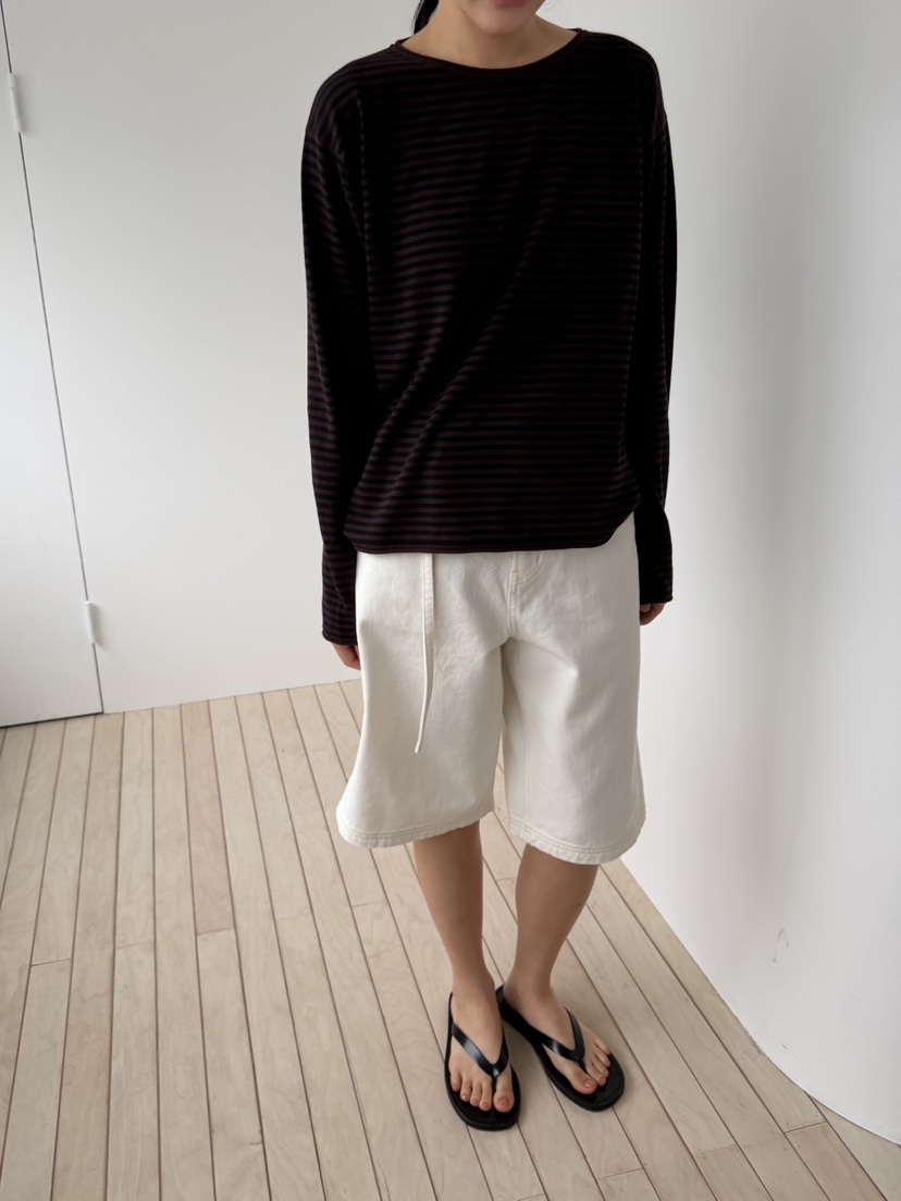 REGULARLY/PLACOR韓國東大門代購女士新款推薦長袖T恤條紋REGULARLY/PLACOR長袖T恤