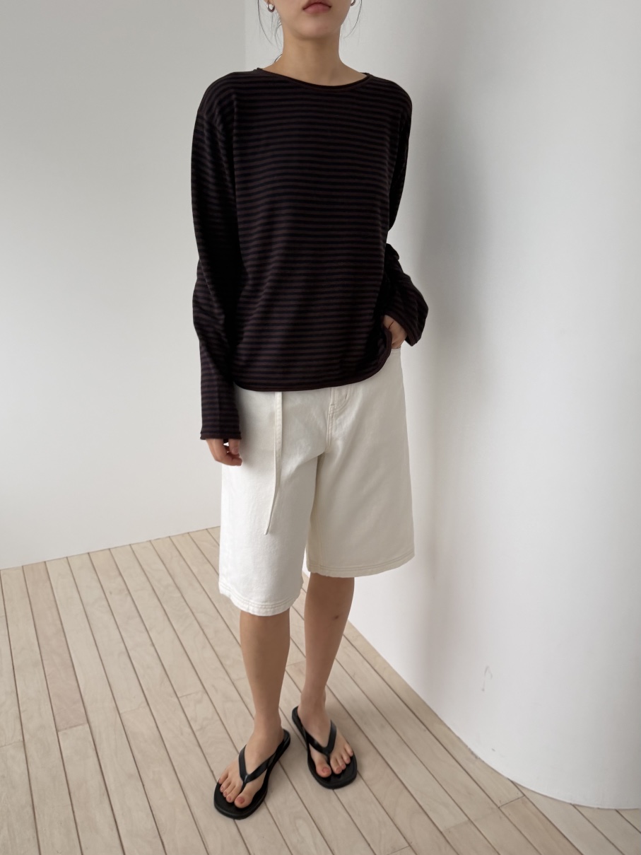 REGULARLY/PLACOR韓國東大門代購女士新款推薦長袖T恤條紋REGULARLY/PLACOR長袖T恤