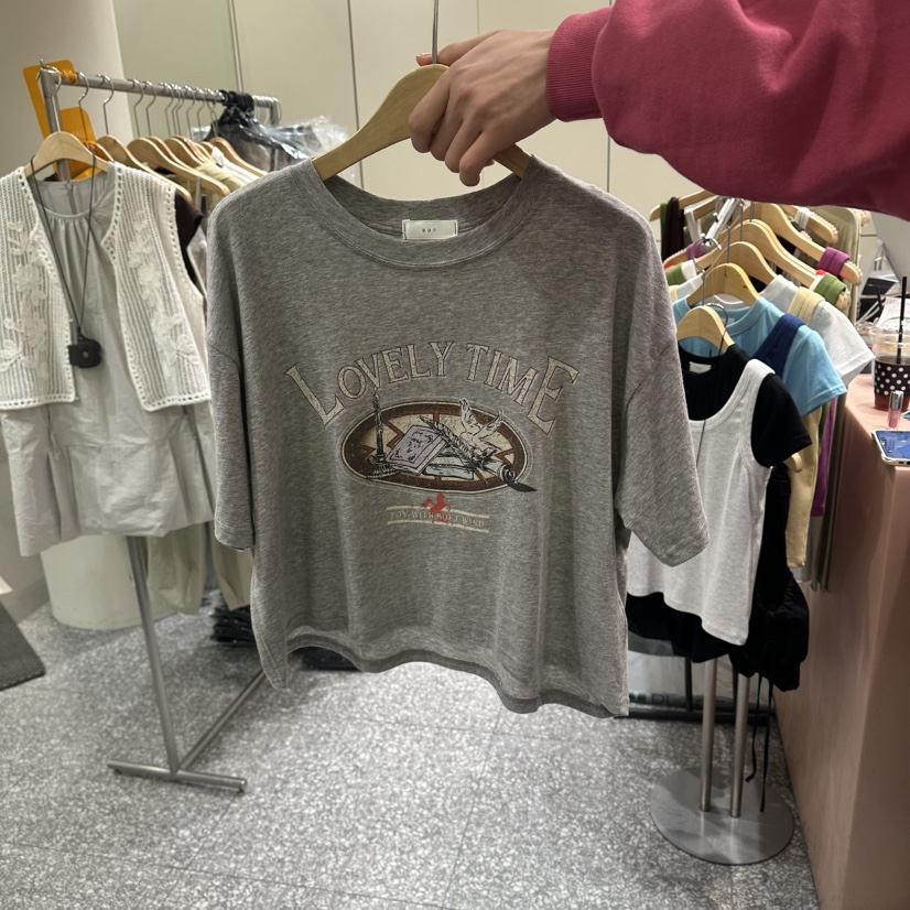 SOF韓國東大門代購女士新款時尚休閑推薦人氣T恤不含項鏈SOFT恤圖色3