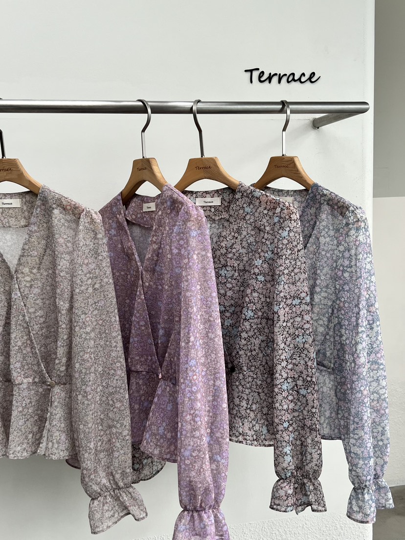 TERRACE東大門實拍韓國女士新品休閑職業時尚熱賣襯衫蕾絲衫TERRACE襯衫/蕾絲衫