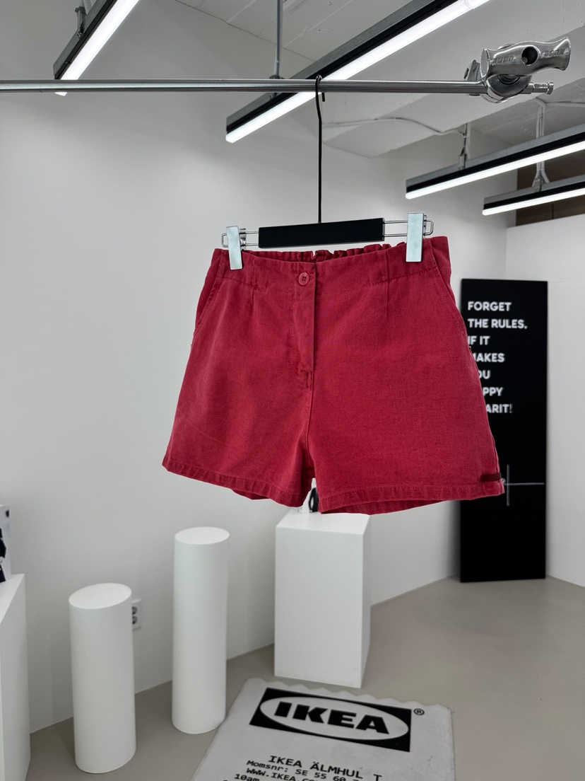 RED-A韓國代購女士新款26夏季職業休閑人氣26春夏短褲豬皮RED-A短褲圖色3