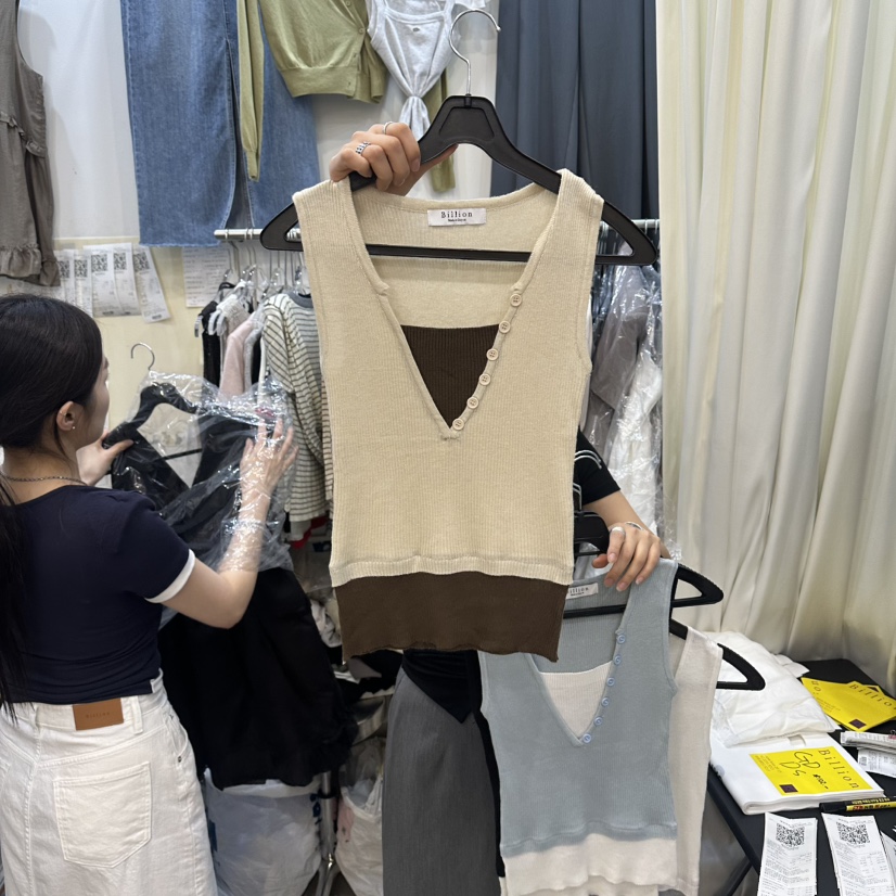 BILLION-L韓國代購女裝新品職業人氣26夏季熱賣吊帶背心BILLION-L吊帶/背心圖色2