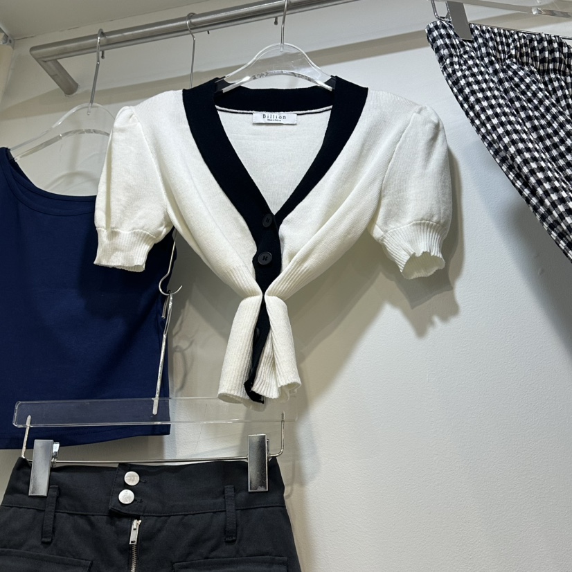 BILLION-L韓國直郵女士新品時尚推薦人氣休閑針織衫撞色BILLION-L針織衫圖色1