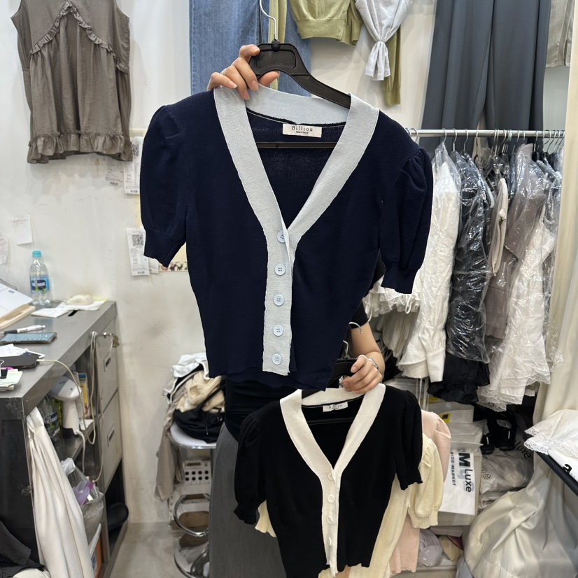 BILLION-L韓國直郵女士新品時尚推薦人氣休閑針織衫撞色BILLION-L針織衫圖色4