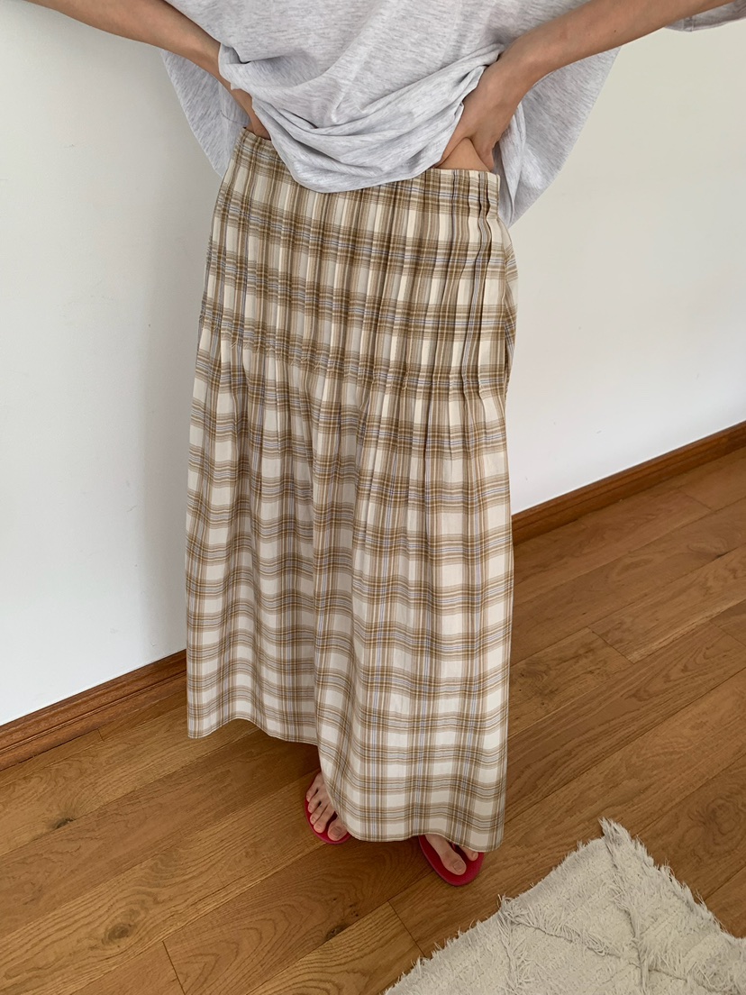 LOVE MY SANTA韓國直郵女裝新品推薦熱賣職業26春夏長裙褶裥Santa/LOVE MY SANTA長裙圖色1