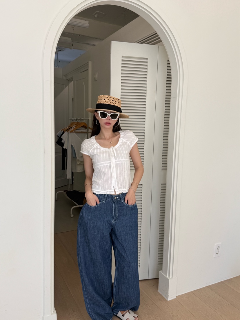 LUMIPLE韓國直郵實拍女裝新款時尚休閑人氣職業推薦牛仔褲LUMIPLE牛仔褲